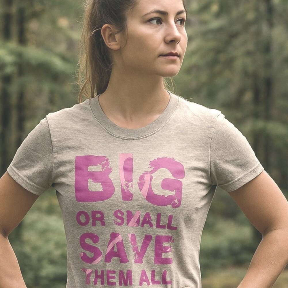 Reebok XS Tee Shirt Breast Cancer Big Or Small Save Them All Short Sleeve Top